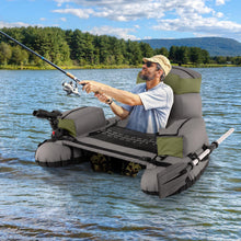 Load image into Gallery viewer, Inflatable Fishing Float Tube Portable Fishing Boat with Shoulder Straps