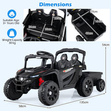 Load image into Gallery viewer, 12V Battery Powered Ride On Kids Tractor with Detachable Trailer