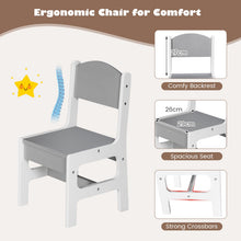 Load image into Gallery viewer, Kids Table and Chairs Set, Children Activity Desk with 2 Chairs