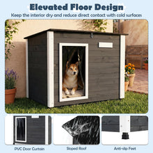 Load image into Gallery viewer, Natural Spruce Wood Frame Puppy Kennel with Removable Floor, Openable Asphalt Roof