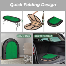 Load image into Gallery viewer, Foldable Poker Table, 8-Player Portable Blackjack Texas Hold¡¯em Poker Table