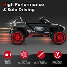 Load image into Gallery viewer, Kids Ride on Car, 12V Battery Powered Licensed Audi Toy Car with Remote Control, Music, Horn, FM, USB