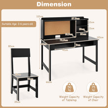 Load image into Gallery viewer, Wooden Study Table with Storage Hutch & Open Shelves