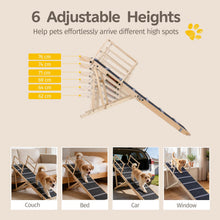 Load image into Gallery viewer, Foldable Dog Ramp with Non-slip Carpet and Removable Side Rails