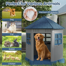 Load image into Gallery viewer, Outdoor Dog House with 2 Windows and Skylight for Small Medium Dogs
