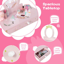 Load image into Gallery viewer, Kids Dressing Table and Stool Set