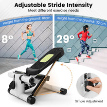 Load image into Gallery viewer, Mini Stepper for Workout, Portable Hydraulic Stepper with Resistance Bands, LCD Monitor
