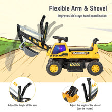Load image into Gallery viewer, Kids Ride On Excavator with Rotating Seat and Underneath Storage
