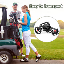 Load image into Gallery viewer, Golf Trolley, Folding 3 Wheel Golf Push Cart with Foot Brake