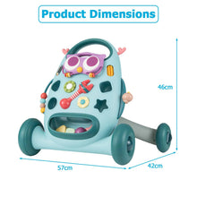 Load image into Gallery viewer, 2 in 1 Montessori Baby Walker - Blue Owl & Pink Monster