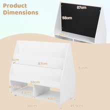 Load image into Gallery viewer, Kids Bookshelf, Double-Sided Children Bookcase with Wheels