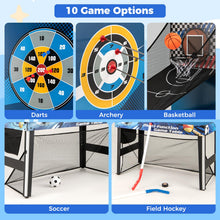 Load image into Gallery viewer, 10 in 1 Multi Game Table for Kids Adults Party Gatherings