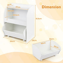 Load image into Gallery viewer, 2 Open Shelves & Anti-toppling Kit, Wooden Children Storage Cabinet