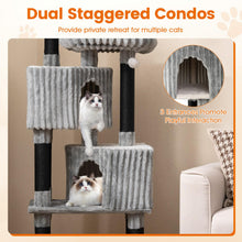 Load image into Gallery viewer, Cat Tree, 156cm Tall Multi-Layer Cats Tower with 2 Perch Beds