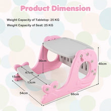 Load image into Gallery viewer, Toddler Table and Chair, Kids Art Table with Angle-Adjustable Whiteboard