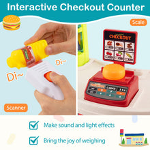 Load image into Gallery viewer, Supermarket Playset for Kids 76 Pieces Pretend Play Grocery Store Set