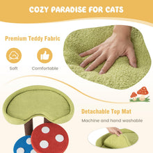 Load image into Gallery viewer, Cat Tree, 94cm Mushroom Cat Climbing Tower with Scratching Posts, Padded Top Perch