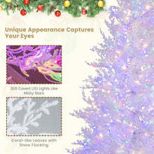 Load image into Gallery viewer, 6FT Pre-lit Christmas Tree with 383 Snow Flocked Branch Tips