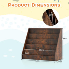 Load image into Gallery viewer, 5-Tier Children Bookshelf with Deep Compartments