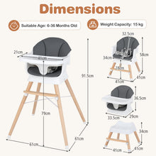 Load image into Gallery viewer, High Chair for Babies and Toddlers, Convertible Baby Highchair
