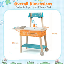 Load image into Gallery viewer, Mud Kitchen, Outdoor Kids Play Kitchen with Removable Sink