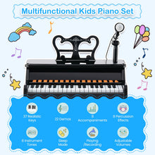 Load image into Gallery viewer, 37-Key Electronic Piano Keyboard with Adjustable Microphone