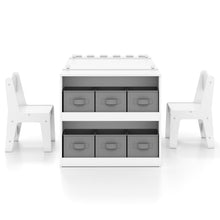 Load image into Gallery viewer, Kids Wooden Toddler Craft Easel Desk with 2-Tier Open Shelf