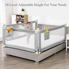 Load image into Gallery viewer, 145cm Height Adjustable Bed Rail with Storage Pocket and Safety Lock