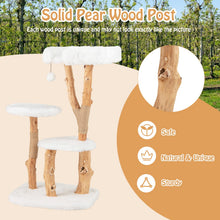 Load image into Gallery viewer, Solid Wood Cat Tree, Modern Wooden Cat Tower with Perch