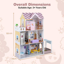 Load image into Gallery viewer, Large 3-Storey Kids Playhouse with Simulated Rooms
