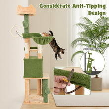 Load image into Gallery viewer, Cat Tree, 160cm Multi-Level Tall Cat Tower with Sisal Scratching Posts & Board