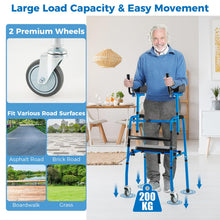 Load image into Gallery viewer, Walking Frame, Folding Standard Walker with Wheels