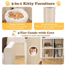 Load image into Gallery viewer, Cat House, 113 cm 4-Level Cat Cave Condo