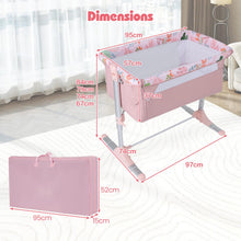 Load image into Gallery viewer, Baby Bedside Crib, 4-Level Height Adjustable Bassinet Crib (Beige) | Portable Newborn Bedside Sleeper