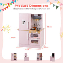 Load image into Gallery viewer, Dual-Sided Toddler Pretend Laundry Toy Kitchen Playset with Real Lights & Sounds