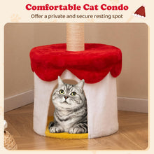 Load image into Gallery viewer, Christmas Cat Tree with Bed 80 CM Modern Kitten Tower with Sisal Scratching Post