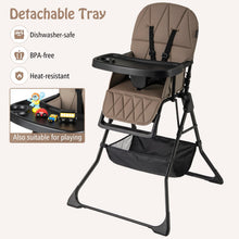 Load image into Gallery viewer, Compact High Chair with 3-Position Adjustable Dishwashable Tray