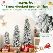 Load image into Gallery viewer, 3¡¯ 4¡¯ 5¡¯ Artificial Christmas Tree Set with 115 + 207 + 275 Branch Tips and 50 + 100 + 150 Colorful LED Lights