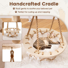 Load image into Gallery viewer, Cute Solid Wood Cat Tree Natural Branch Modern Kitten Tower