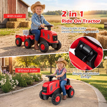 Load image into Gallery viewer, Kids Ride on Tractor with Detachable Trailer