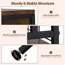 Load image into Gallery viewer, Multi-level Cat Cabinet Cage Metal Frame with Cat Bowel and Cabinet