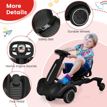 Load image into Gallery viewer, 6V Kids Ride On Car, Electric Go Kart with Adjustable Seat & Speeds, 360¡ã Spin Wheels, Horn, Sounds and Safety Belt