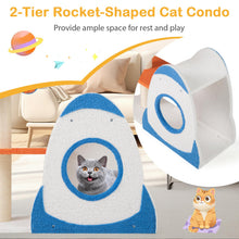 Load image into Gallery viewer, Cat Tree, Small Cat Tower with Sisal Scratching Posts, UFO-Shaped Top Perch