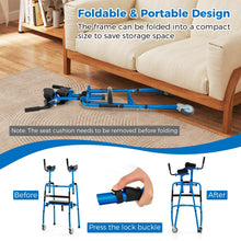 Load image into Gallery viewer, Walking Frame, Folding Standard Walker with Wheels