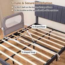 Load image into Gallery viewer, Bed Rail, Swing Down Toddler Safety Beds Guard with Adjustable Height