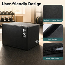 Load image into Gallery viewer, Heavy Duty Foam Jumping Box with 3 Heights and Easy-to-Clean PU Cover