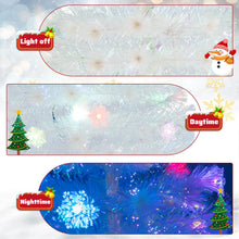 Load image into Gallery viewer, 4/5/6/7 Feet Artificial Fiber Optic White Pre-lit Christmas Tree with Light