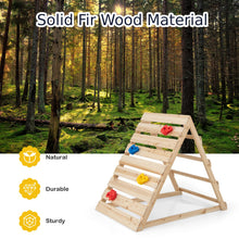Load image into Gallery viewer, Kids Climbing Frame, Double Sided Wooden Toddler Climber with Colorful Climbing Rocks