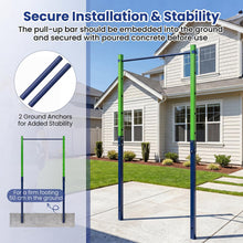 Load image into Gallery viewer, Outdoor In-Ground Pull Up Bar Station, Heavy Duty Metal Chin Up Bar with 5 Adjustable Heightsv