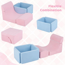 Load image into Gallery viewer, Soft Play Climbing Blocks, Baby Climb and Crawl Foam Play Set with Ball Pit and Suede Covers